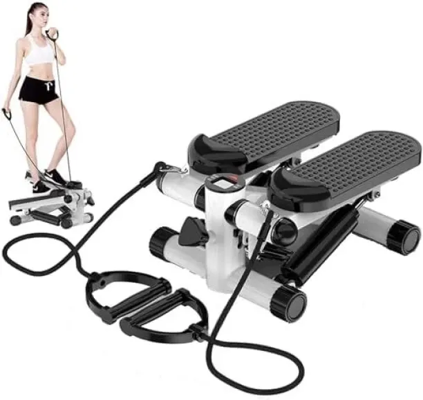 Generic Mini Steppers with Resistance Band,Stair Stepper for Exercise, Hydraulic Fitness Stepper Ex…