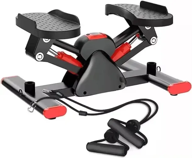 ShopMarket Mini Fitness Stepper – Lower Body Conditioning, Detachable Resistance Bands, Compact Hom…