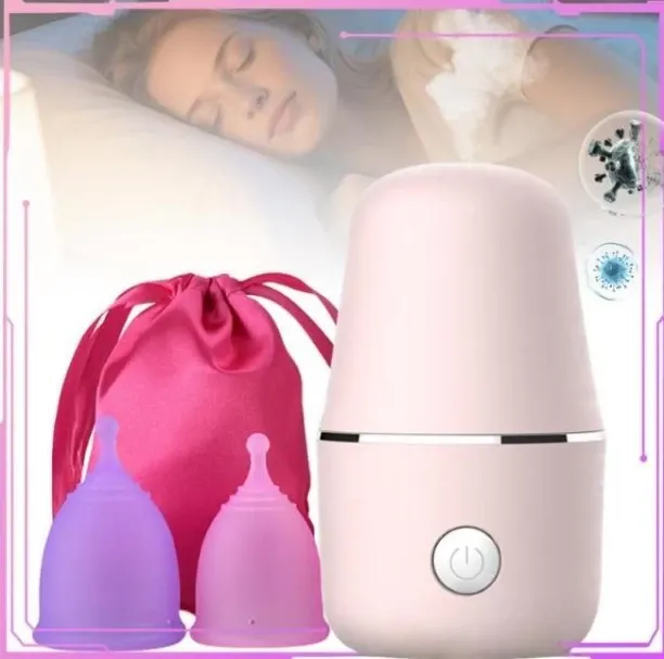LIUHUI Menstrual Cup Sterilizer, With Steam, Easy To Use, Compatible With Most Menstrual Cups, 2 Re…