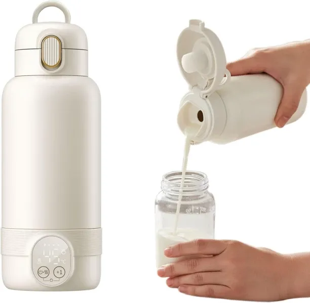 SHIJIN Portable Fast Heating Baby Milk Warmer for Travel,Baby Breastmilk & Water Warmer,Rechargeabl…