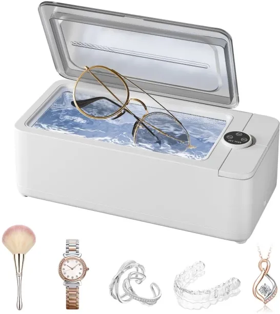 SHIJIN Portable Ultrasonic Cleaner Machine - 50KHz Jewelry Cleaner Ultrasonic Machine with 3 Timer …