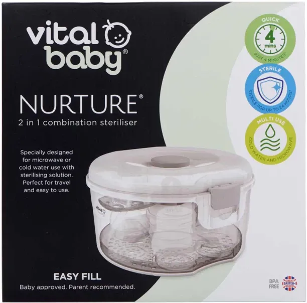 Vital Baby NURTURE™ 2 in 1 combination steriliser - 4 Slots