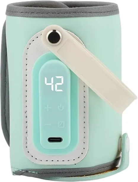 SHIJIN Baby Bottle Warmer, Temperature Adjustable PU Portable Bottle Warmer with Handle 21w Recharg…