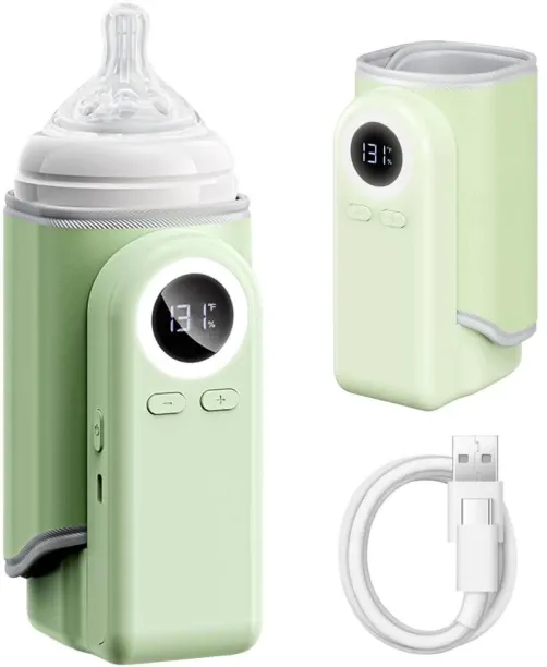 Tidecus Portable Baby Bottle Warmer 4-in-1 Fast Heating Baby Milk Warmer for Breastmilk or Formula …