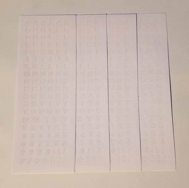 NEXUS 3 cm 4X Very Small 5mm White Letter Alphabet Stickers and Numbers for Scrapbooking Self Adhes…