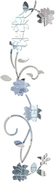 NEXUS 3 cm Flower Vine Acrylic Mirror Wall Stickers, Elegant Mirror Setting Wall Sticker, Wall Stic…