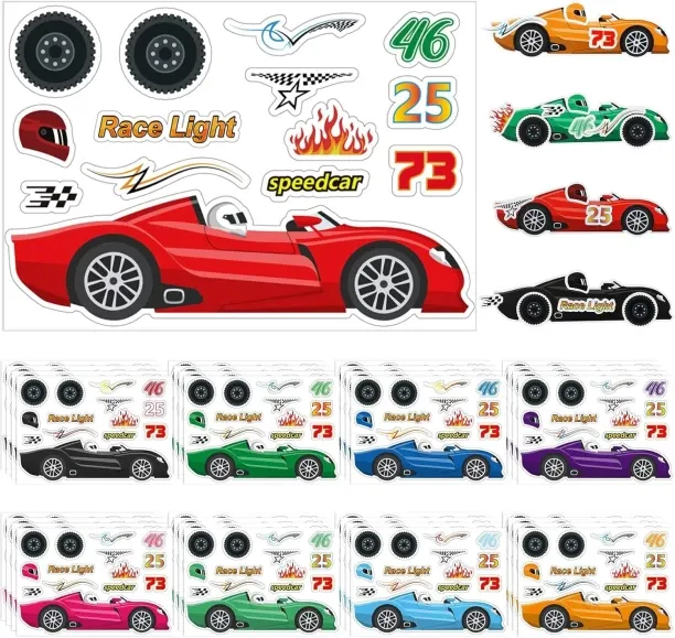 NEXUS 3 cm 36 Sheets Car Stickers for Your Kids Make Your Own Stickers Car Themed Birthday Party De…