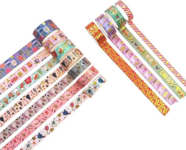 NEXUS 3 cm Wonderful Christmas Washi Tape Stickers for Scrapbooking Journal Planner Art Craft Holid…