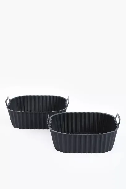 Elite Plastic 2 Piece Airfryer Basket Set Storage Basket