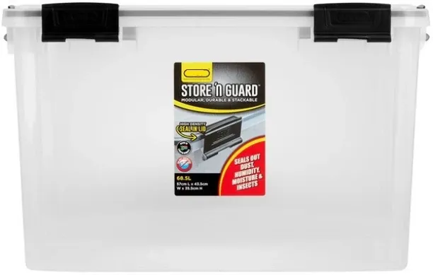 Unique Store and Guard Storage Box Clear 68.5 L Storage Box