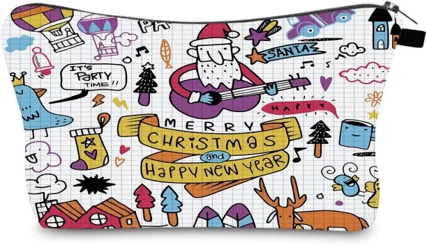 Lasonstiges Funny Cute Makeup Bag New Zipper Pouch Cosmetic Bag for Purse Large Waterproof Roomy Ma…