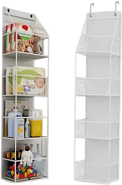 PLUSH 4 Layer Non-Woven Fabric Over-The-Door Storage Organizer Shelving Units