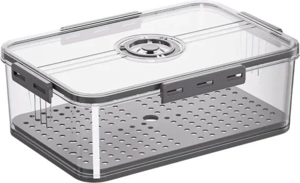 Maisonware FreshKeep Smart Storage Container with Draining Basket 4.75L Shelf Organizers