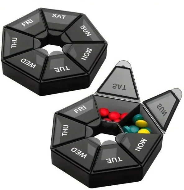 Vita Week 7 Compartment Pill Pullout Organizers
