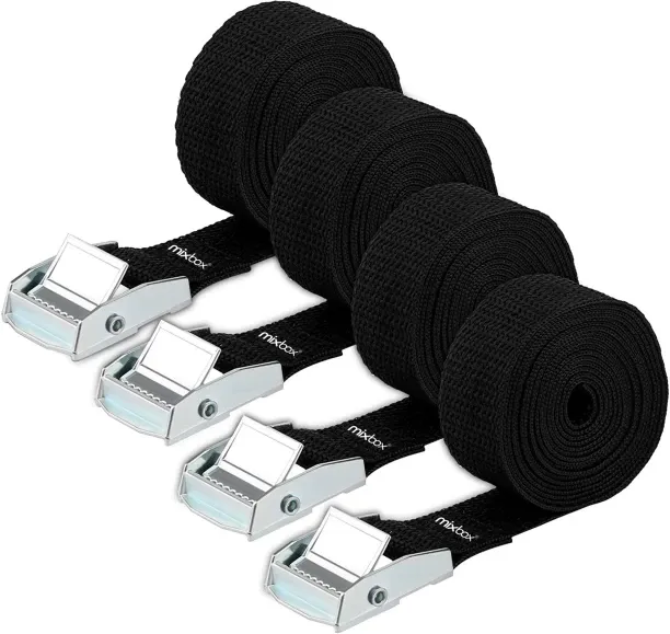 Mix Box 4-Pack 4m Tie Down Lashing Straps Strap