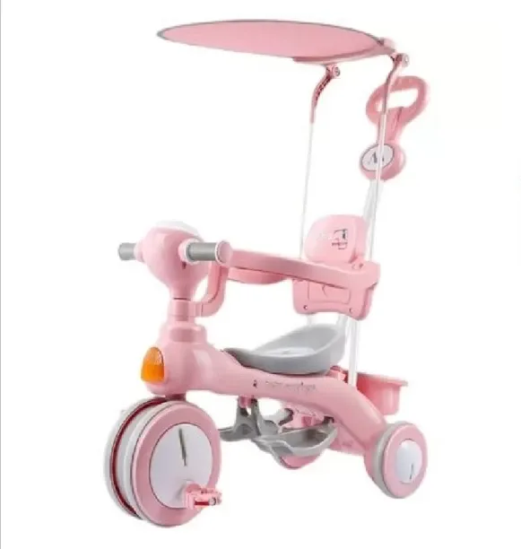 Ashcomonline Kids Tricycle Stroller With Lights Stroller Pram
