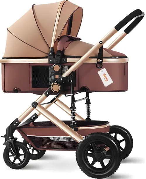 Topika Baby Stroller 2-in-1 Foldable Baby Pram for Kids 0-36 Monthes Stroller Pram