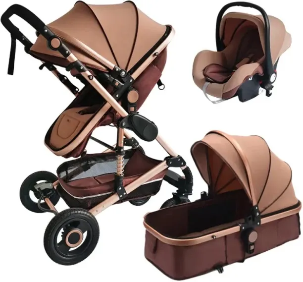 Generic travel push chair baby stroller 4 in 1 luxury pram stroller baby 3 in 1 for new born baby S…