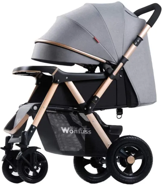 belecoo High Quality Baby Foldable - Grey Stroller Pram