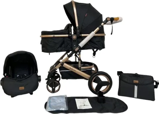 Ashcomonline Baby Stroller 3 in 1 Stroller Pram