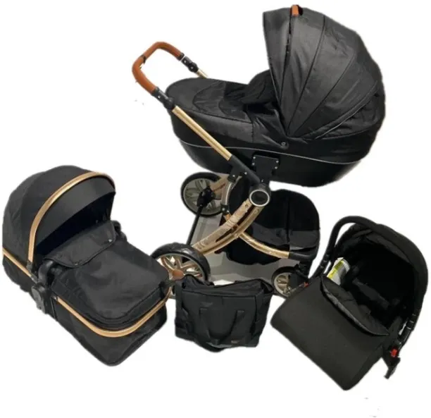 Belecoo Baby Strollers 3 in 1 With Carry Cot Luxury Baby Buggy 4 in 1 Baby Prams Travel System Stro…