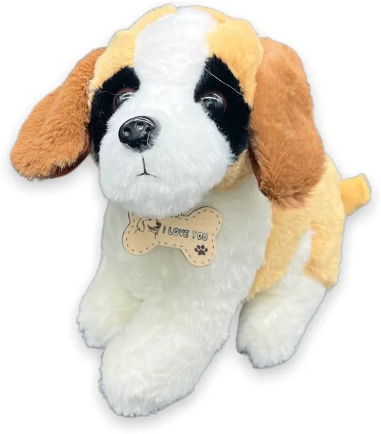 Teeto Toys Toys and Beyond - I Love You Dog - Teddy Bear Plush Toy - Brown  - Medium