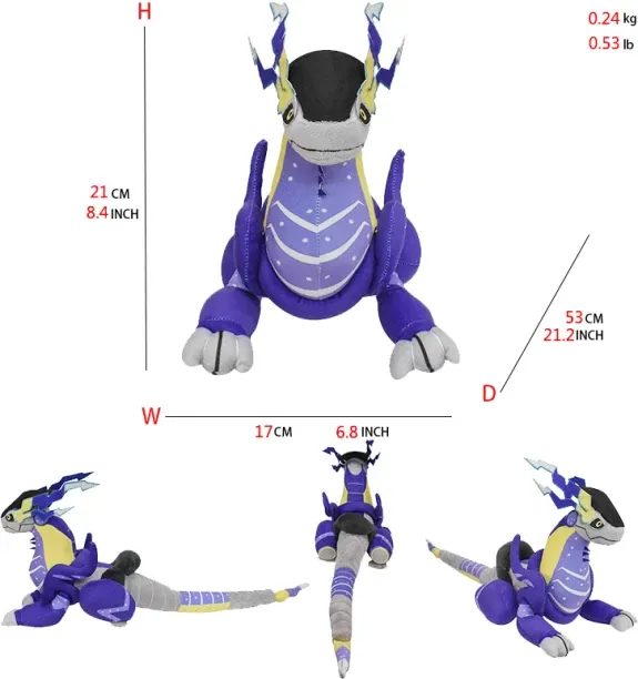 MAX (Miraidon)Pulsh Toys Clodsire Wooper Smoliv Anime Stuffed Dolls Miraidon Pawm Porygon Cartoon P…