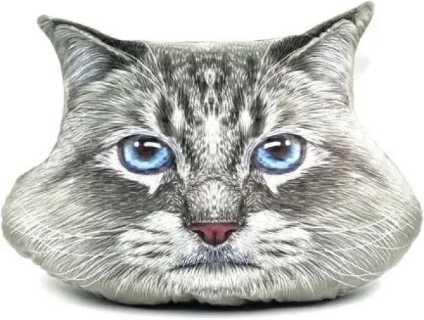 Teeto Toys Emoji Cat Cushion - Plush Kitten Pillow  - Medium