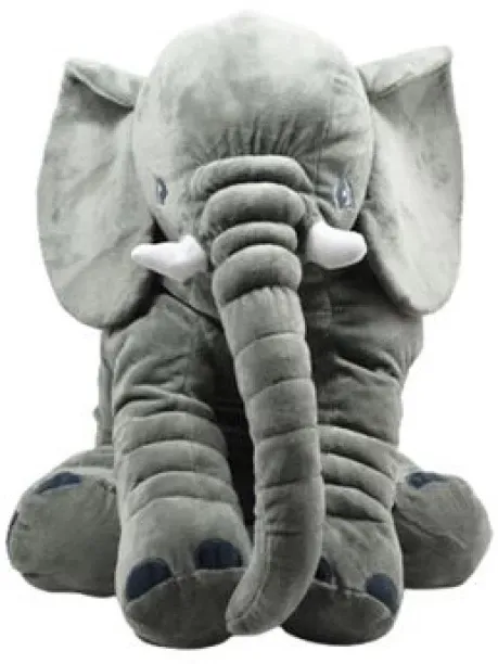 DEALS ONLINE Big Soft Plush Elephant Toy for Kids - Grey  - 25.0 x 15.0 x 15.0 cm