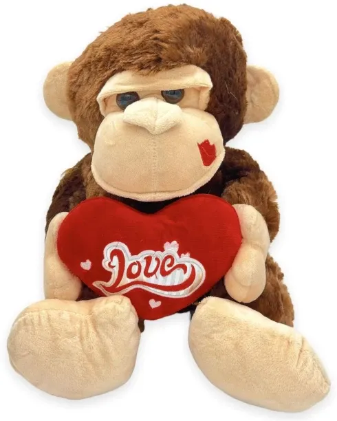 Teeto Toys Toys and Beyond - Greg the Gorilla - Teddy Bear Plush Toy - Brown  - Medium