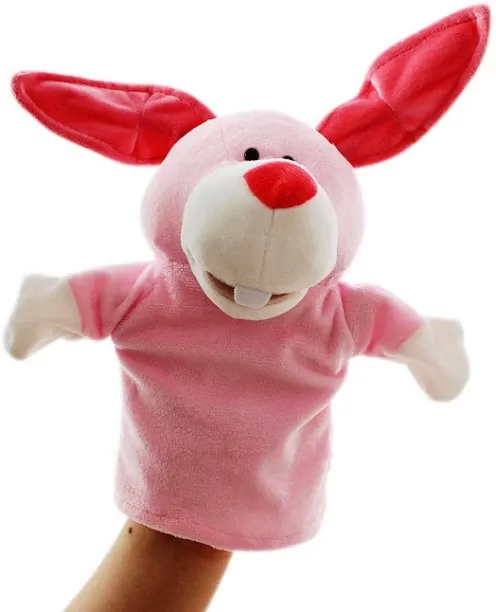 MAX (25cm,rabbit)Animals Puppet Plush Toys Cute Stuffed Dolls Educational Baby Toys Lion Elephant D…