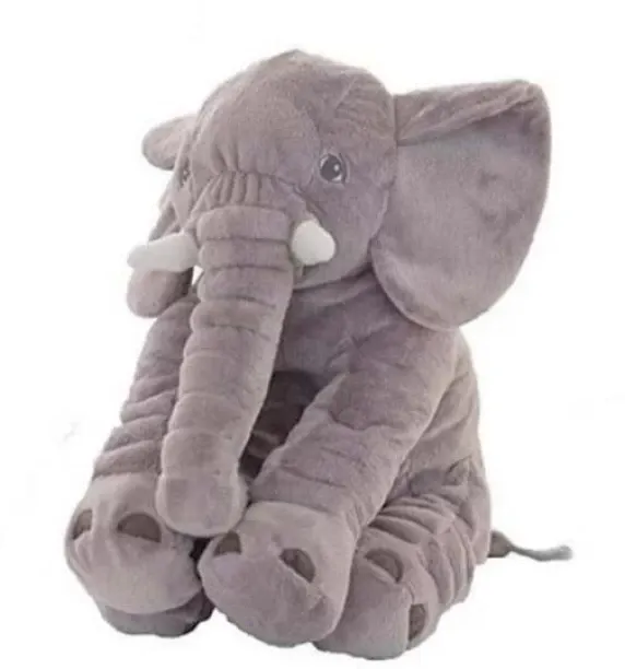 LESEDI Stuffed Elephant Plush Pillow-Grey  - Small, Medium