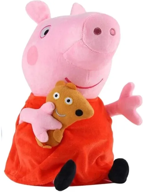 Peppa Pig with Teddy - Plush Soft Toy Peppa Pig with Teddy  - 30cm
