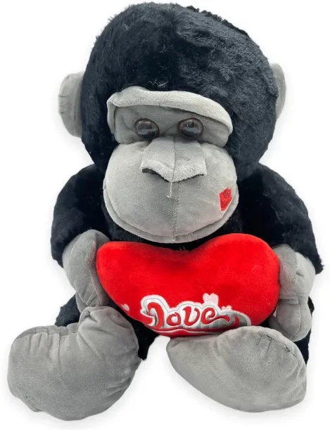 Teeto Toys Toys and Beyond - Greg the Gorilla - Teddy Bear Plush Toy - Black  - Medium