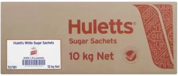 Huletts Sachets 2000 x 5g White Sugar