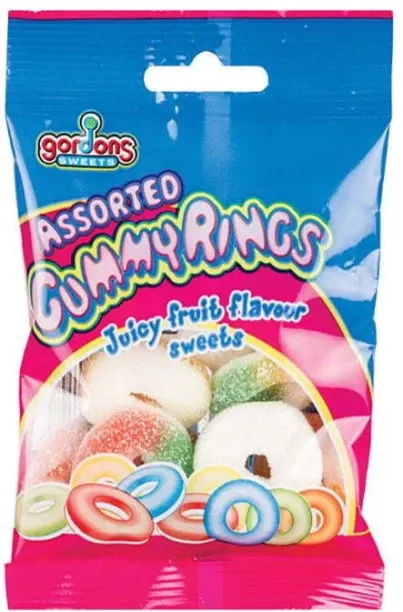 Gordons Sweets Gummy Rings Fruit Jelly Sweets