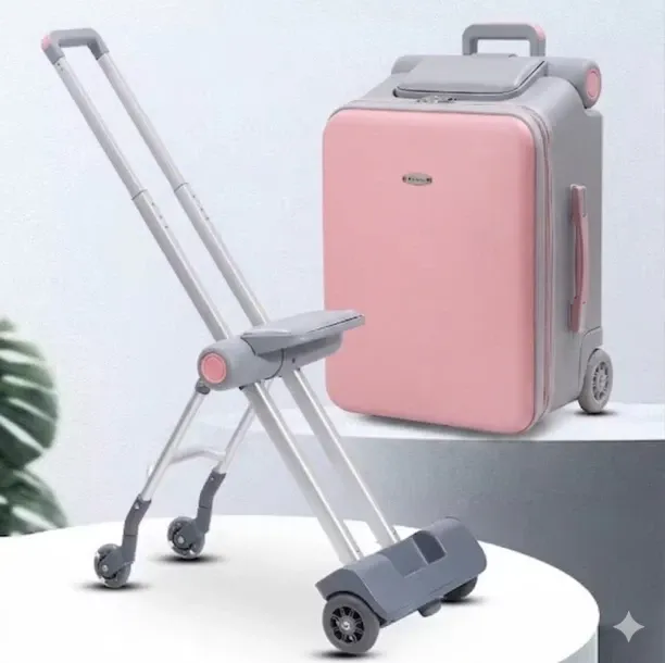 R AND E Electric Travel Suitcase with Removable Power Bank TravelBlue Cabin & Check-in Set 4 Wheels…