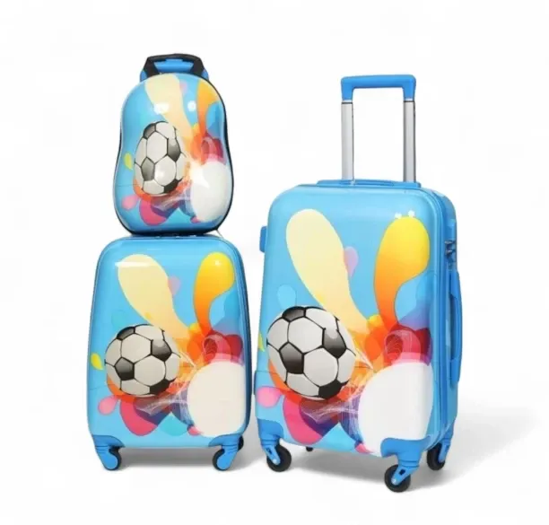Hard Base Kids Luggage Bags-Pack Of 3-Blue Hard Base Kids Luggage Bag Pack of 3 -Blue Luggage Set 4…