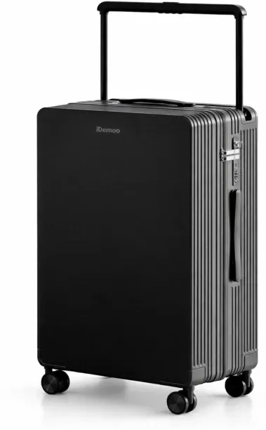 iDemoo AIRBORNE 20-inch EXECUTIVE Carry-On Luggage Suitcase - Black Suitcase 8 Wheels - 20 inch