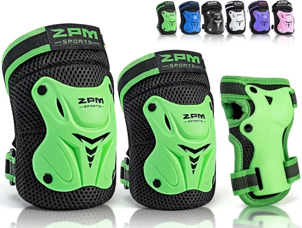NEXUS Knee Pads for Kids, Wrist Guards Knee and Elbow Pads Set with Drawstring Bag, Protective Gear…