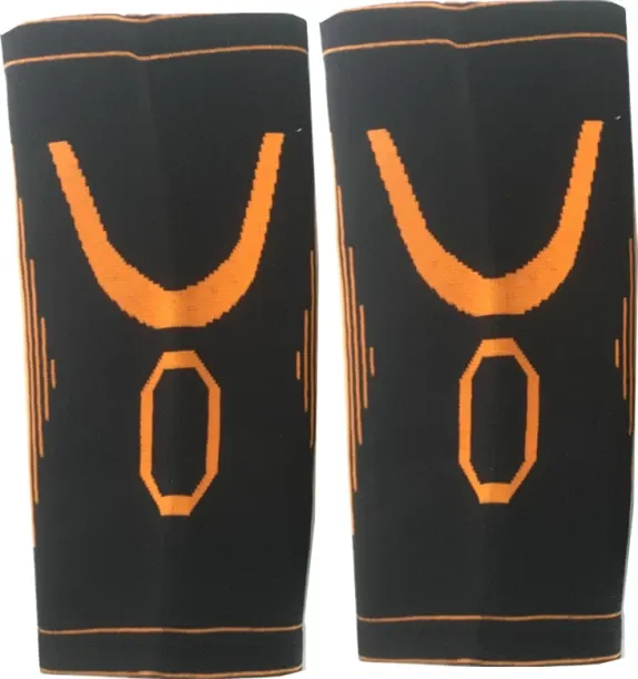 ALANES One Pair Sport Nylon Elastic Compression Knee Support Pads - Orange Knee Support For  Sports