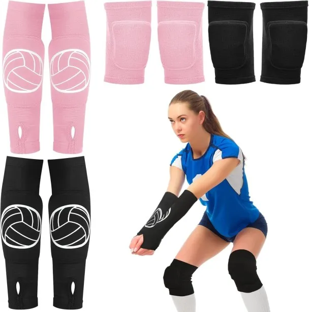 NEXUS 2 Set Volleyball Knee Pads and Volleyball Arm Sleeves with Protection Pad Set Compression For…