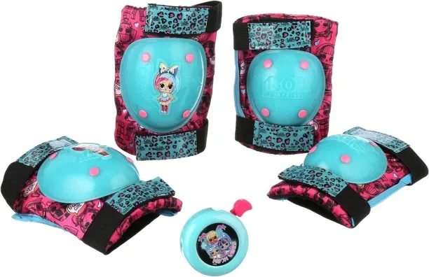 NEXUS Surprise Signature Series Protective Knee Pads & Elbow Pads for Kids Bike, for Ages 3+, Pink …