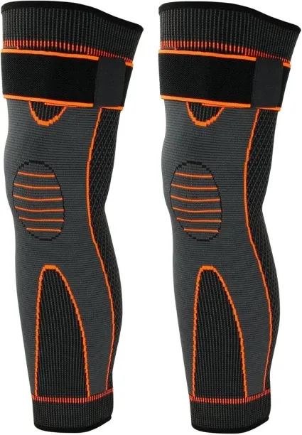 NEXUS Long Knee Brace Compression Sleeve - 1 Pair of Knee Pads Soft Sport Knee Brace for Knee Pain,…