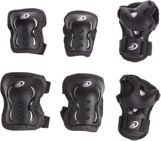 NEXUS Bladegear XT Junior 3 Pack Protective Gear, Knee Pads, Elbow Pads and Wrist Guards, Multi Spo…