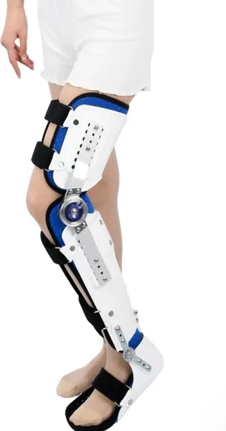 Fariedl Adjustable fixed rigid knee and ankle foot protective gear knee joint thigh calf ankle lowe…