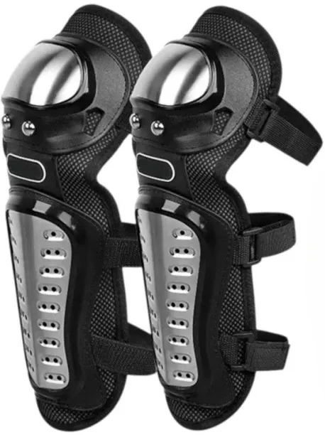 OJEES Stainless Steel Knee Pads Protector for Motocross Skating Mountain Bike Foot Support For  Spo…