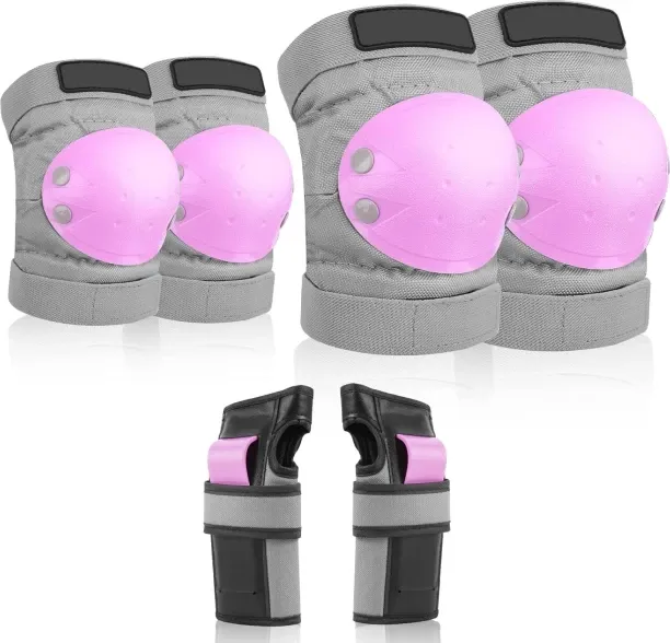 NEXUS Kids Knee Pads Elbow Pads Ages 3-8, 6 in 1 Protective Gear Safety Set with Wrist Guard for Cy…