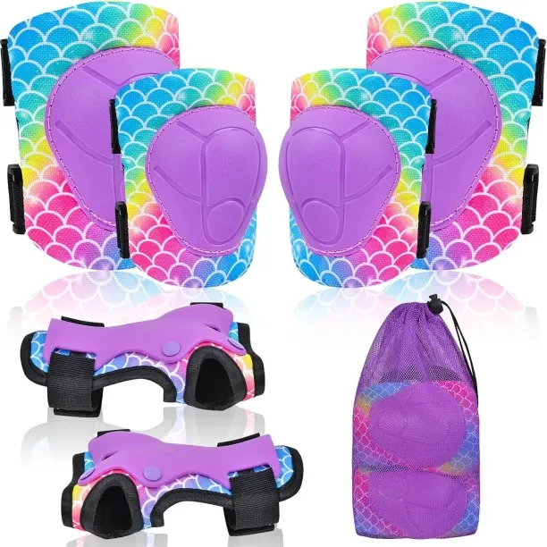 NEXUS Knee Pads for Kids Adjustable Protective Gear Set with Mesh Bag Knee Pads and Elbow Pads Wris…