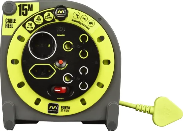 Masterplug PRO-XT MEDIUM DUTY 15M CABLE - 4 SOCKET WITH SWITCH 4  Socket Extension Boards